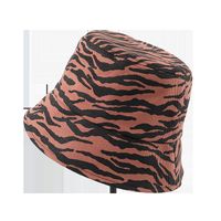 Fashion Adjustable Zebra Pattern Korean Wild Sunscreen Retro Cover Face Bucket Hat main image 6