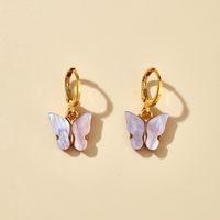 New Fashion Simple Cute Candy Color Butterfly Earrings Wholesale Nihaojewelry main image 3