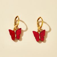 New Fashion Simple Cute Candy Color Butterfly Earrings Wholesale Nihaojewelry main image 6