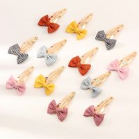 New   Bowknot Bb Clip Simple Beautiful Cute Children Hair Clips Set main image 2