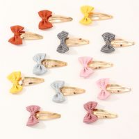 New   Bowknot Bb Clip Simple Beautiful Cute Children Hair Clips Set main image 5