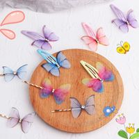 Korean  Children's Colorful Butterfly Bangs Word Clip Top Clip  Set main image 1