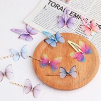 Korean  Children's Colorful Butterfly Bangs Word Clip Top Clip  Set main image 3