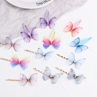 Korean  Children's Colorful Butterfly Bangs Word Clip Top Clip  Set main image 4