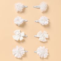 New Children's  Simple White Flowers Cute Wild Princess  Hairpin main image 3