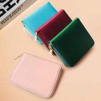 Korean New Fashion Zipper Leisure Small Card Bag Id Card Holder Women's Small Wallet Wholesale main image 3