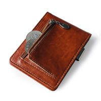 Korean Leather Short Zipper Coin Purse Multi-card Men's Wallet Wholesale main image 6