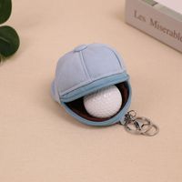 Coréen Couleur Bonbon Casquette De Baseball Sac À Monnaie Mini Sac De Golf À Glissière Couverture De Clé De Voiture main image 4