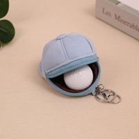 Korean Candy Color Baseball Cap Coin Bag Mini Zipper Golf Bag Car Key Cover main image 4