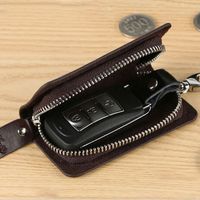 Fashion Men's Leather Zipper Multi-function Car Key Clip Wholesale main image 4
