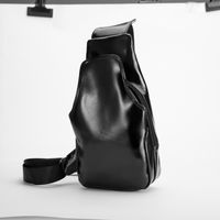حقيبة صدر جلدية جديدة ذات سعة كبيرة حقيبة قطرية للرجال main image 3