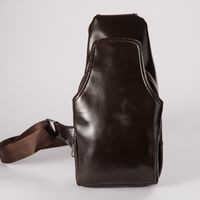 حقيبة صدر جلدية جديدة ذات سعة كبيرة حقيبة قطرية للرجال main image 4