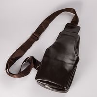 حقيبة صدر جلدية جديدة ذات سعة كبيرة حقيبة قطرية للرجال main image 5