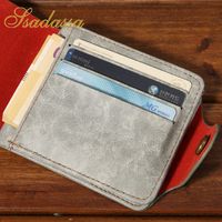 Korean Style Short Pu Soft Buckle Retro Wallet Men&#39;s Horizontal Multi-card Wallet Multifunctional Bag main image 4
