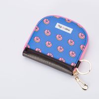 New Printed Zipper Leather Girls Small Wallet Portable Cartoon Cute Student Card Holder Coin Purse main image 5