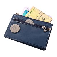 Korean Mini Ultra-thin Fashion Hand Zipper Leather Solid Color Short Men's Wallet main image 1