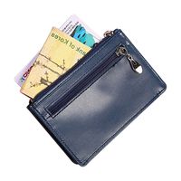 Korean Mini Ultra-thin Fashion Hand Zipper Leather Solid Color Short Men's Wallet main image 4
