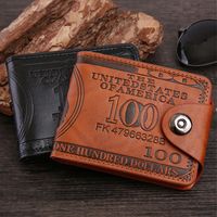 New Pressure Change Short Retro Magnetic Buckle Dollar Pattern Men's Wallet Wholesale main image 4