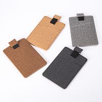 Fashion Linen Ultra-thin Men's Id Card Holder Work Card Hot Sale Wholesale main image 4