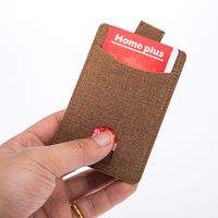 Fashion Linen Ultra-thin Men's Id Card Holder Work Card Hot Sale Wholesale main image 5