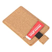 Fashion Linen Ultra-thin Men's Id Card Holder Work Card Hot Sale Wholesale main image 6