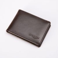 Korean Men's Leather Short Retro Cross Men's Wallet Wholesale main image 4