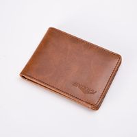 Korean Men's Leather Short Retro Cross Men's Wallet Wholesale main image 5