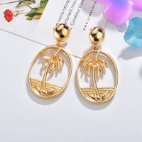Hot-selling New Arrival All-match Metal Alloy Earrings Europe And America Creative Simple Graceful Metal Hollow Coconut Stud Earrings For Women main image 5