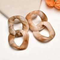 Cross-border Hot Selling New Creative Hollow Irregular Ring Joint Earrings Fashion Long Acrylic Earrings main image 4