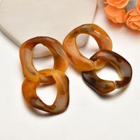 Cross-border Hot Selling New Creative Hollow Irregular Ring Joint Earrings Fashion Long Acrylic Earrings main image 5