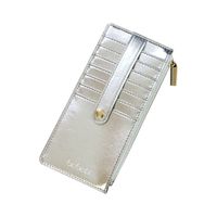 Unisex Solid Color Pu Leather Zipper Buckle Card Holders main image 5