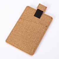 Fashion Linen Ultra-thin Men's Id Card Holder Work Card Hot Sale Wholesale sku image 2