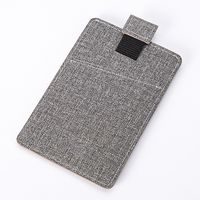 Fashion Linen Ultra-thin Men's Id Card Holder Work Card Hot Sale Wholesale sku image 3