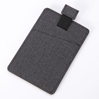 Fashion Linen Ultra-thin Men's Id Card Holder Work Card Hot Sale Wholesale sku image 4