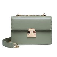 Casual All-match New Trendy Fashion Chain Shoulder Messenger Texture Small Square Bag sku image 1
