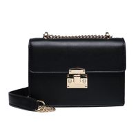 Casual All-match New Trendy Fashion Chain Shoulder Messenger Texture Small Square Bag sku image 3
