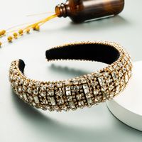 Baroque Headband Glass Large Rhinestone Headband Women's Single Diamond Fashion Hair Accessories Ladies Headwear sku image 1