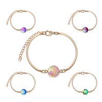 Fashion Hot-saling New Silver Round Multicolor Mermaid Love-shaped Bracelet Jewelry Wholesale main image 1