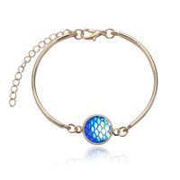 Fashion Hot-saling New Silver Round Multicolor Mermaid Love-shaped Bracelet Jewelry Wholesale main image 3