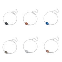 Vente Chaude Argent Goutte D&#39;eau Résine Pierre Naturelle Noël Bracelet Chanceux Bijoux main image 1