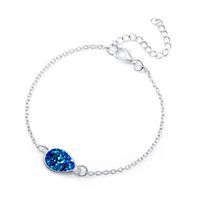 Vente Chaude Argent Goutte D&#39;eau Résine Pierre Naturelle Noël Bracelet Chanceux Bijoux main image 3