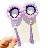 Farbe Bälle Haar Seil Ball Quaste Koreanische Stil Kleines Mädchen Krawatte Haar Gummiband Großhandel main image 6