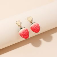 The New Sweet Fruit Strawberry Korean Earrings Wholesale main image 1