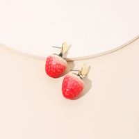 The New Sweet Fruit Strawberry Korean Earrings Wholesale main image 3