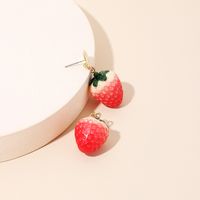 The New Sweet Fruit Strawberry Korean Earrings Wholesale main image 4