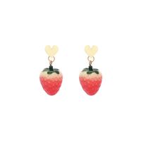 The New Sweet Fruit Strawberry Korean Earrings Wholesale main image 6
