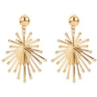 Exaggerated Alloy Fashion Golden All-match Earrings Wholesale main image 1