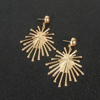 Exaggerated Alloy Fashion Golden All-match Earrings Wholesale main image 3