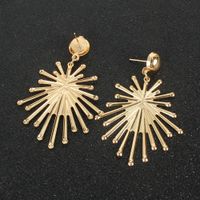 Exaggerated Alloy Fashion Golden All-match Earrings Wholesale main image 4
