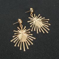 Exaggerated Alloy Fashion Golden All-match Earrings Wholesale main image 5